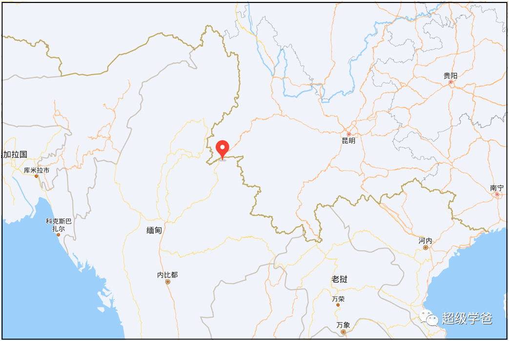 缅甸缅北地区地图图片