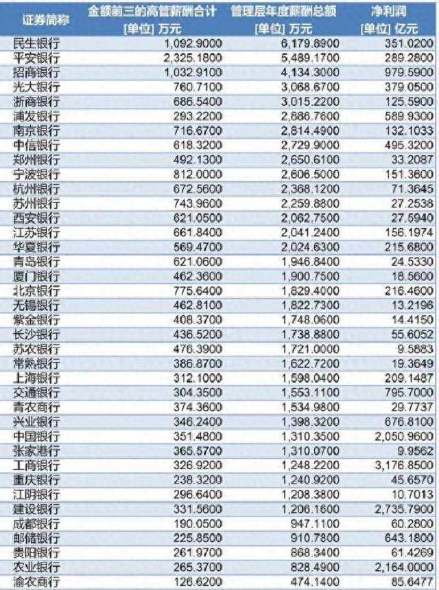 利润一般般，高管平均年薪却达到425万，难怪史玉柱炮轰民生银行