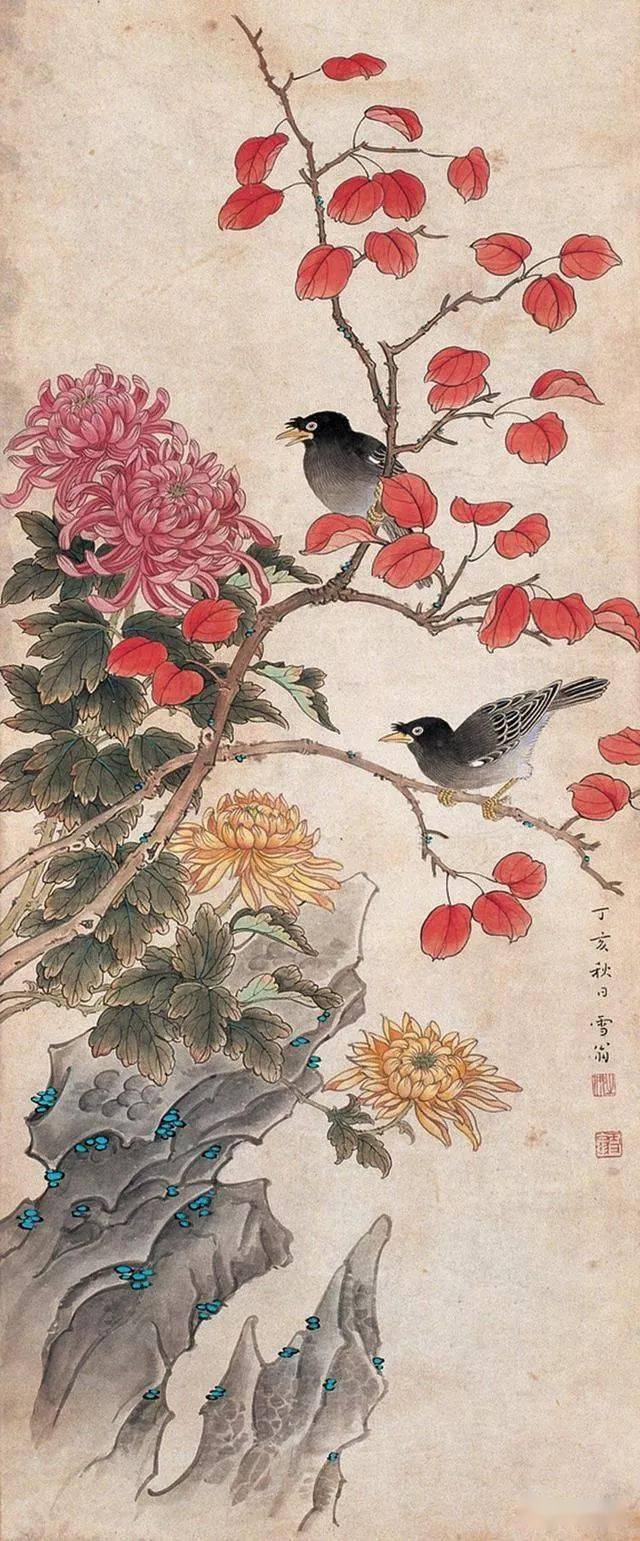 工笔花鸟画100幅收藏欣赏