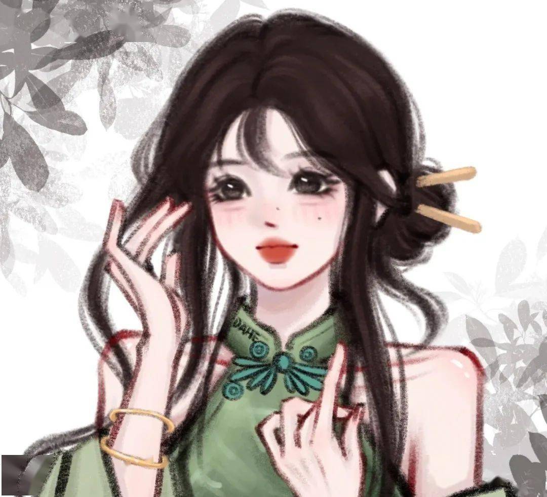 网络似是故人来青衫烟雨客新中式真人女头cr.