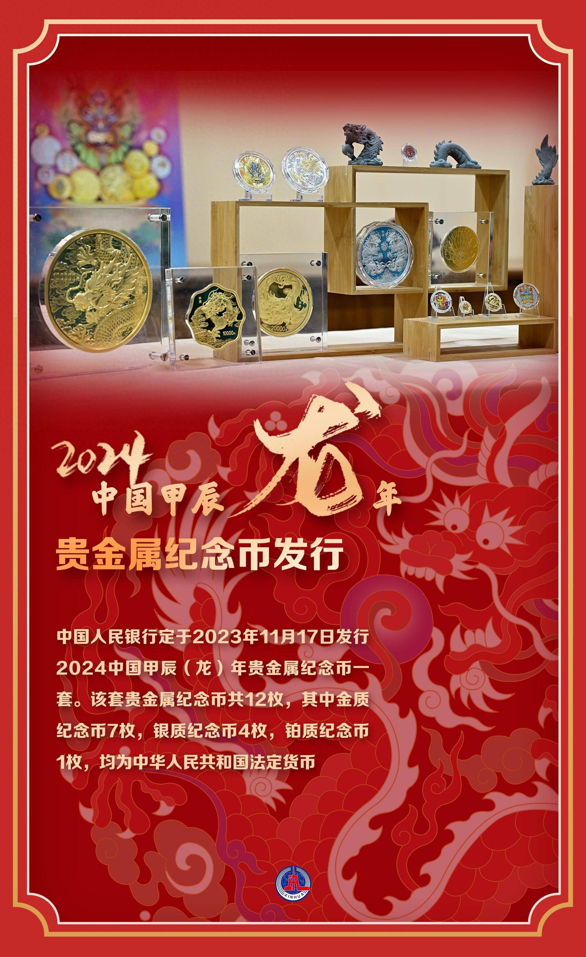 海报)〔社会〕2024中国甲辰(龙)年贵金属纪念币发行_新华社_货币_铂质