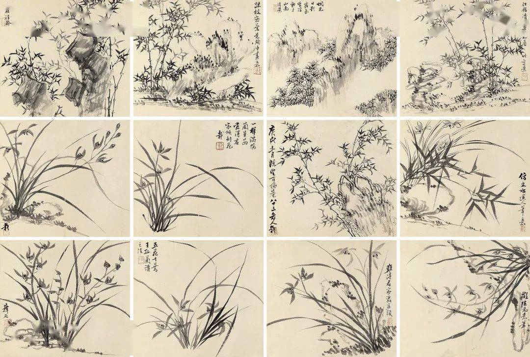 【中华文化】钱载:兰竹册