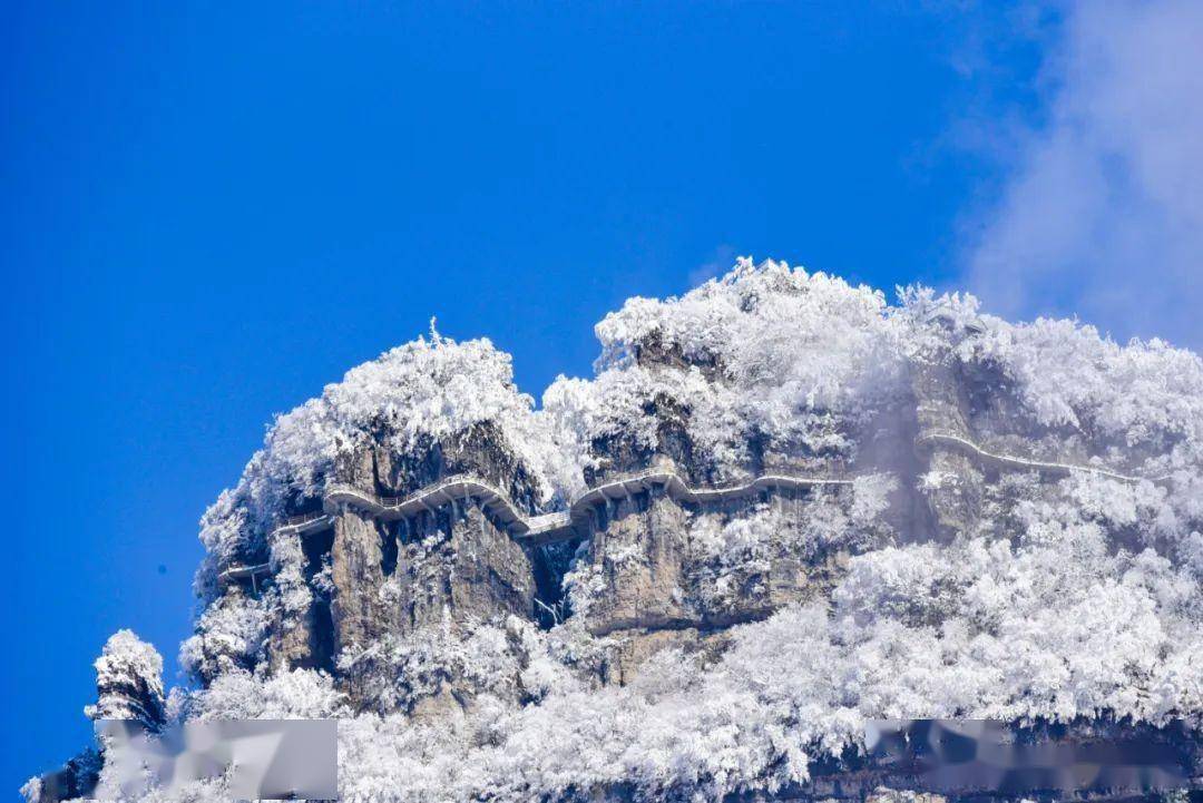 汉中龙头山 | 冬天原来可以这么美~_冰雪_冬日_栈道
