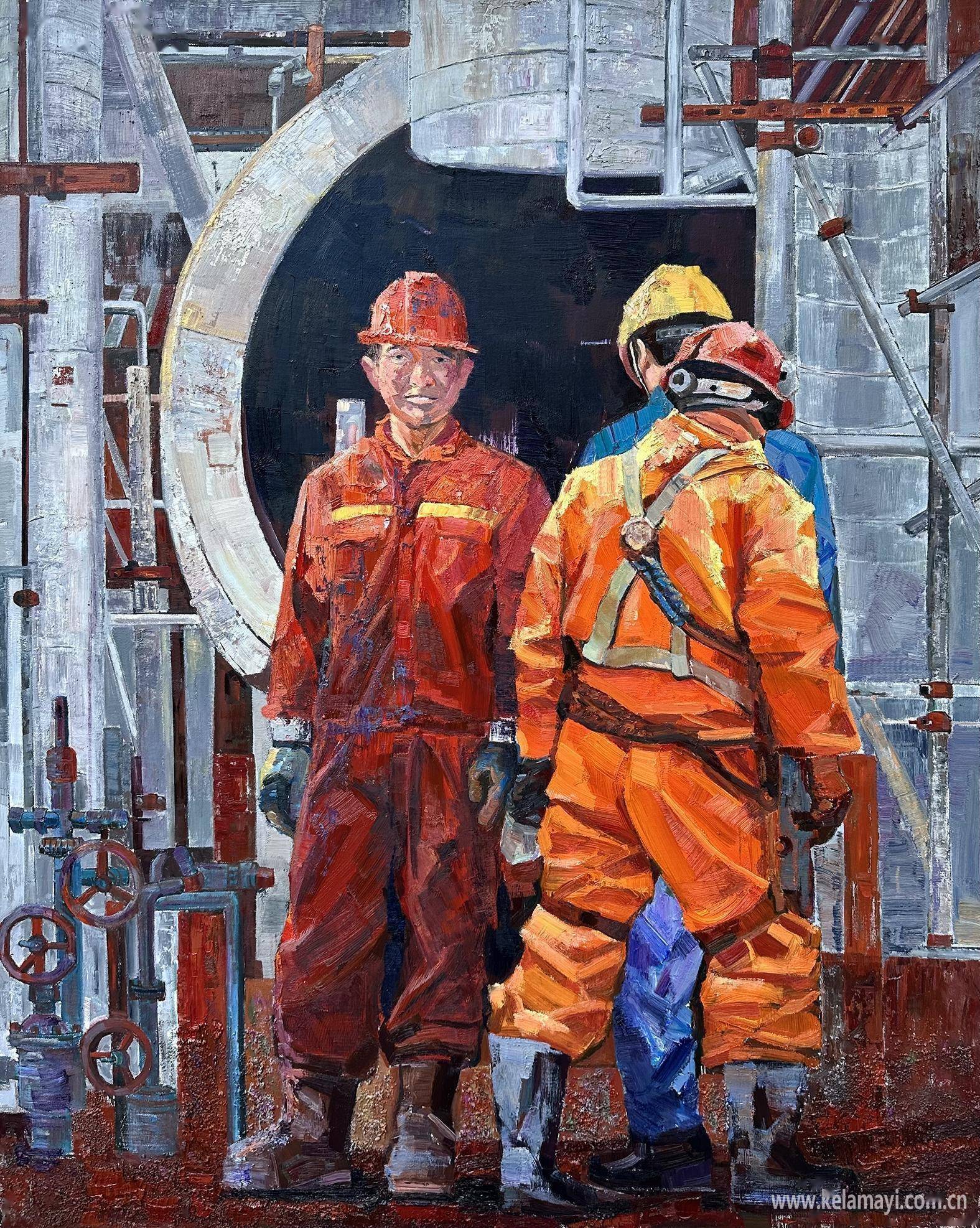 "油"赞新时代_中国_油画_红色