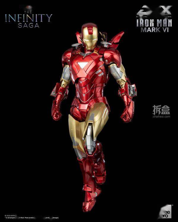 threezero dlx 钢铁侠mark6 mk6漫威 合金机甲可动人偶
