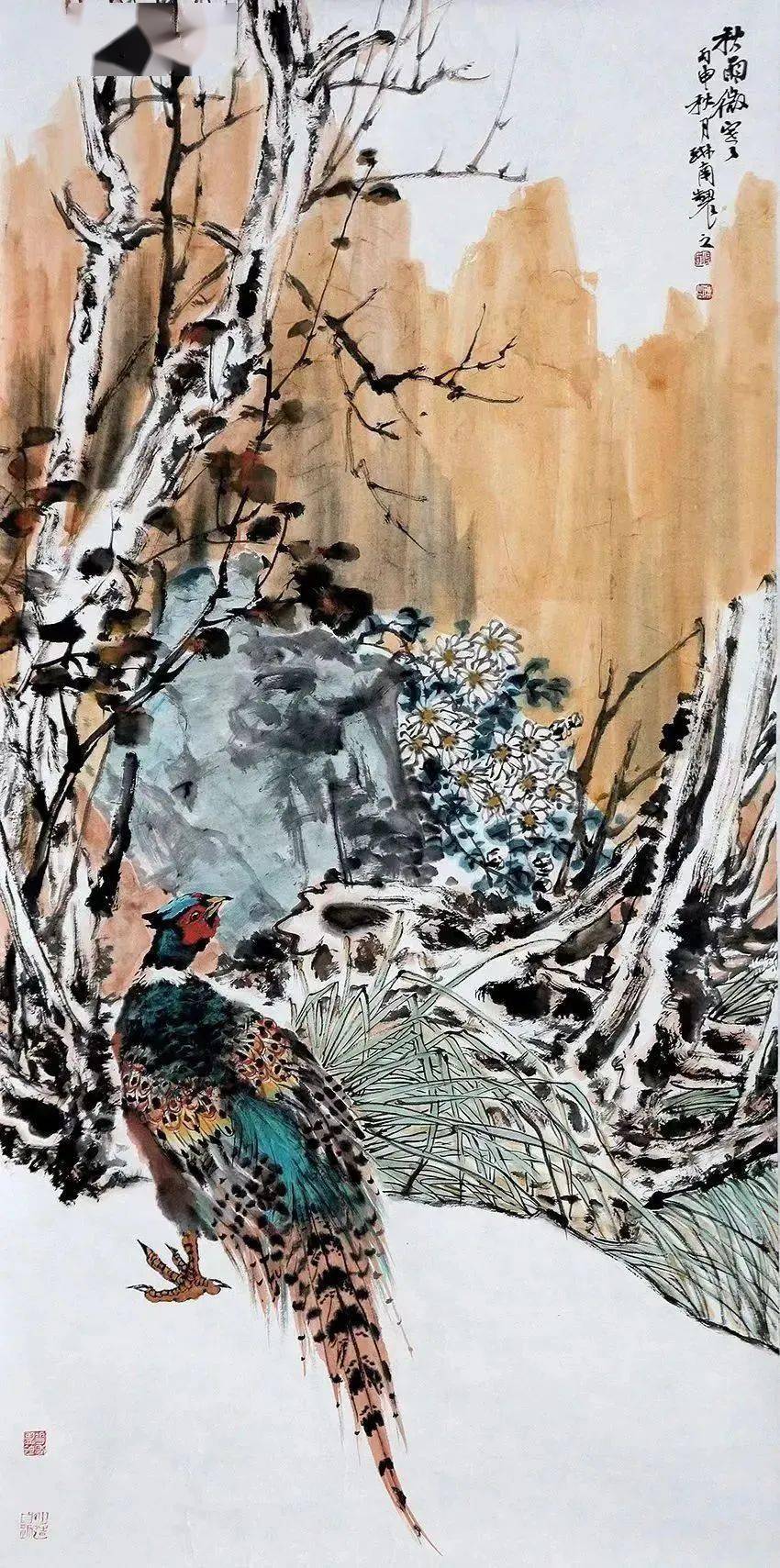汤琳南 1995级 中国画《雨过陌上》 2023年 国画  68*138cm陈阳辉