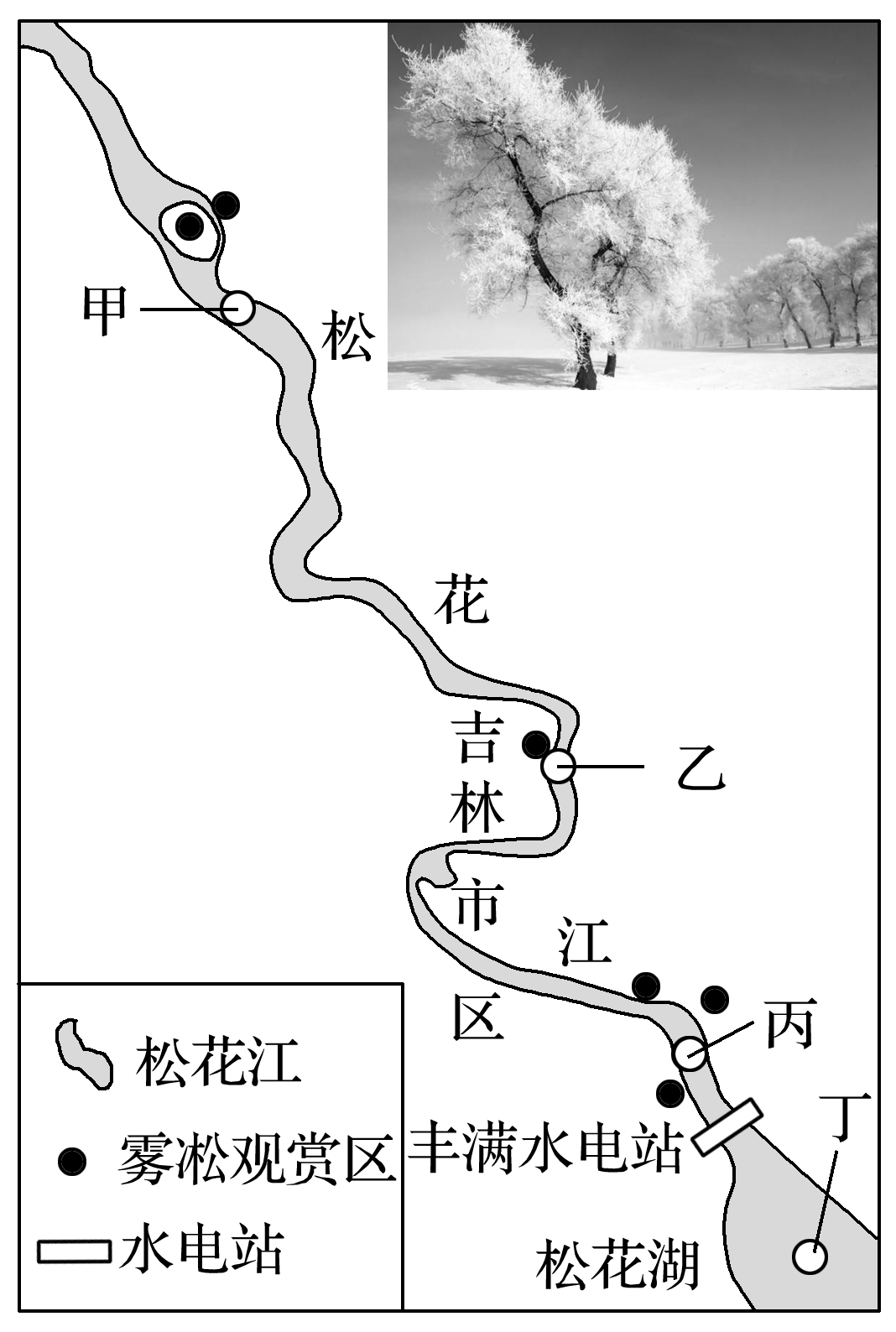 吉林市松花江走向图图片