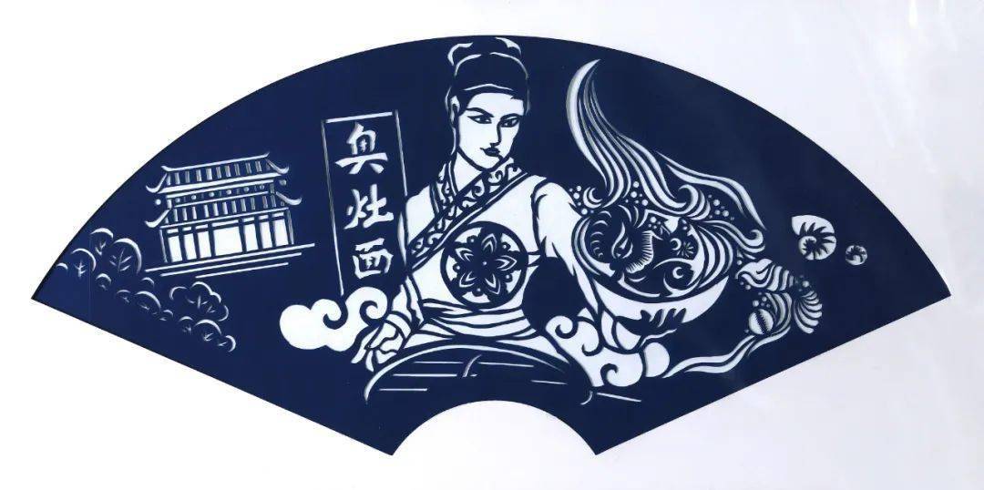 《奥灶面》66×33cm《文魁斋青团》66×33cm《阿婆茶》66×33cm《昆绣