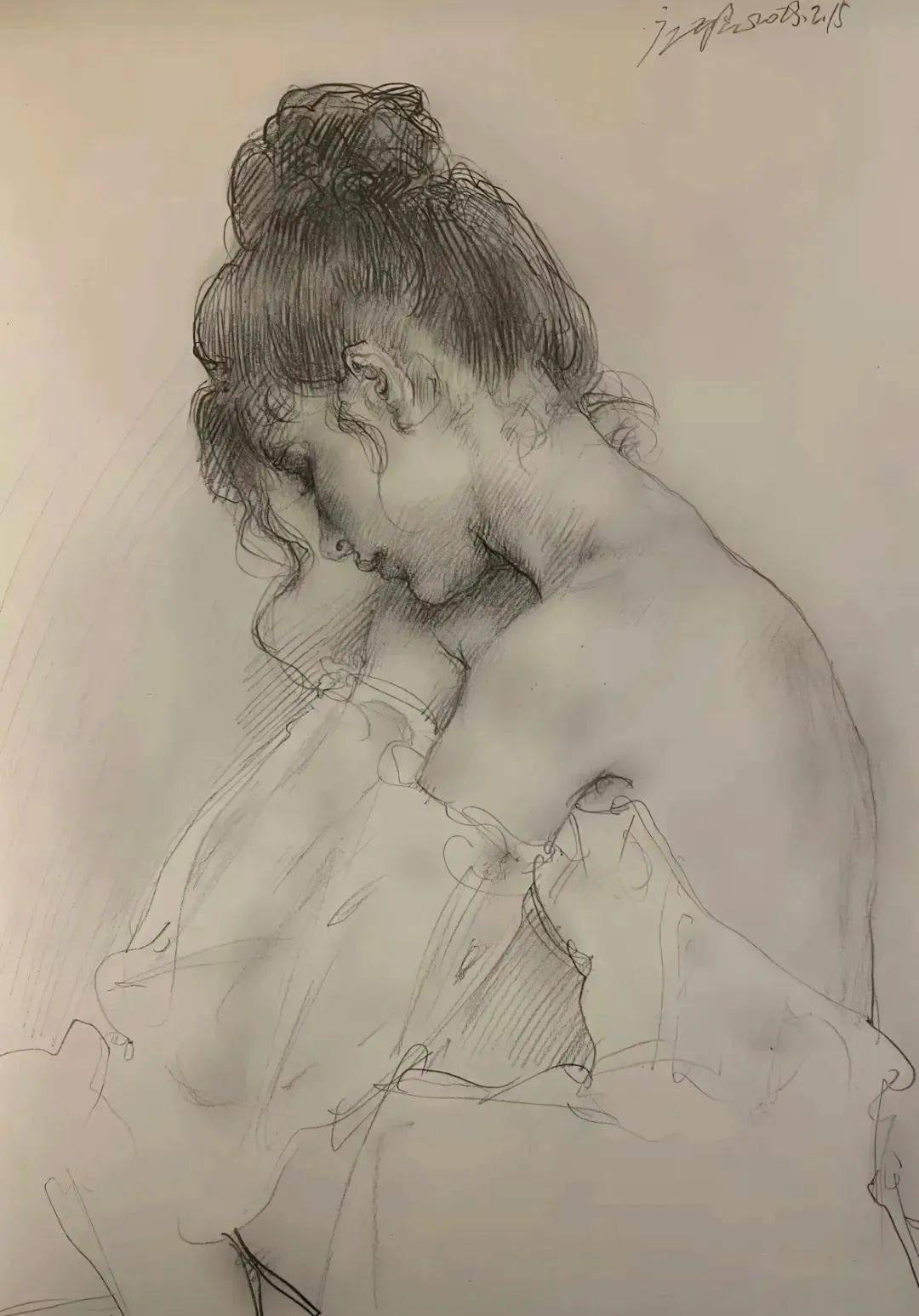 四川美术学院院长庞茂琨,2023年速写新作_油画_中的人物_精神