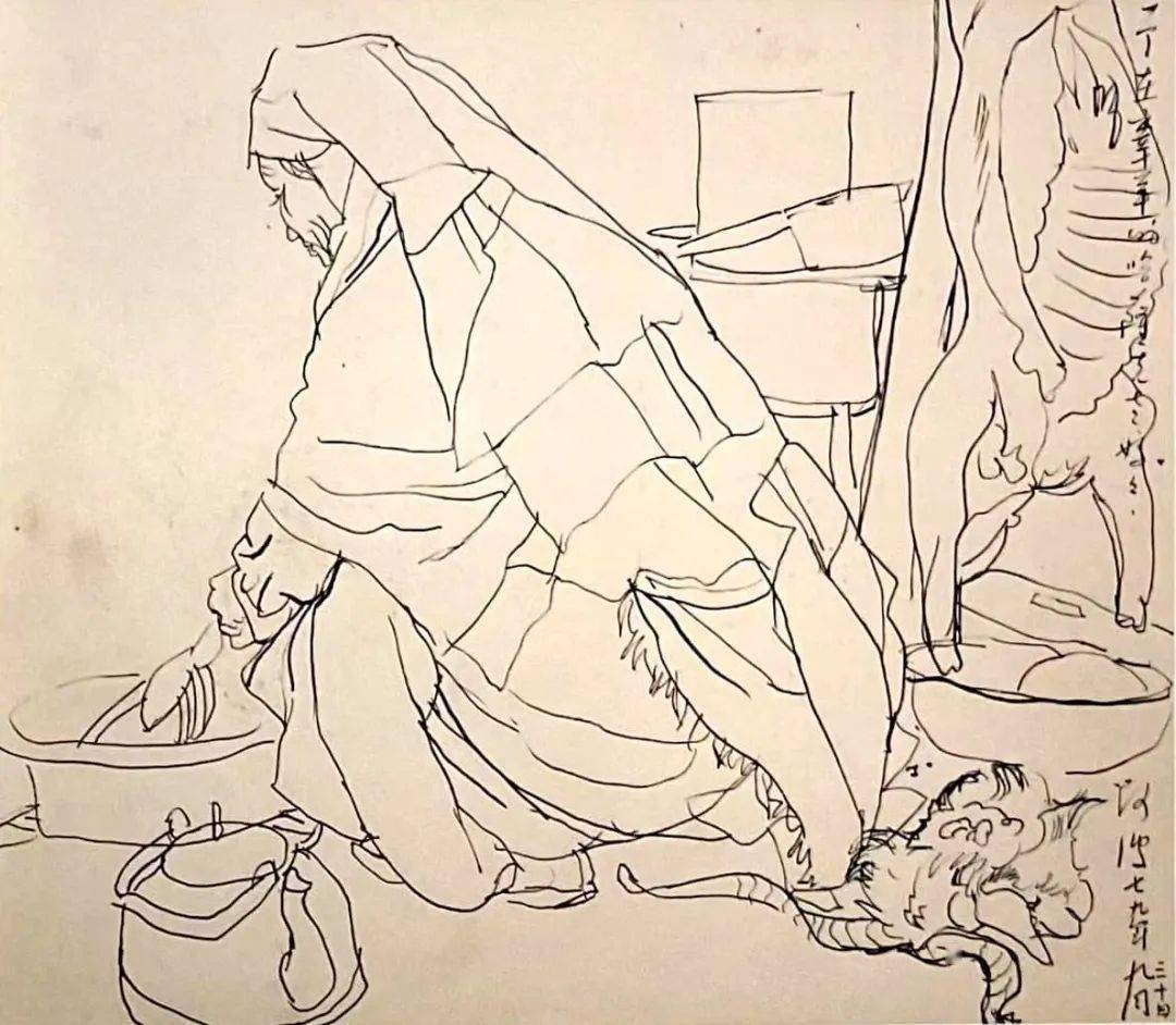 中央美术学院教授,孙景波素描速写!