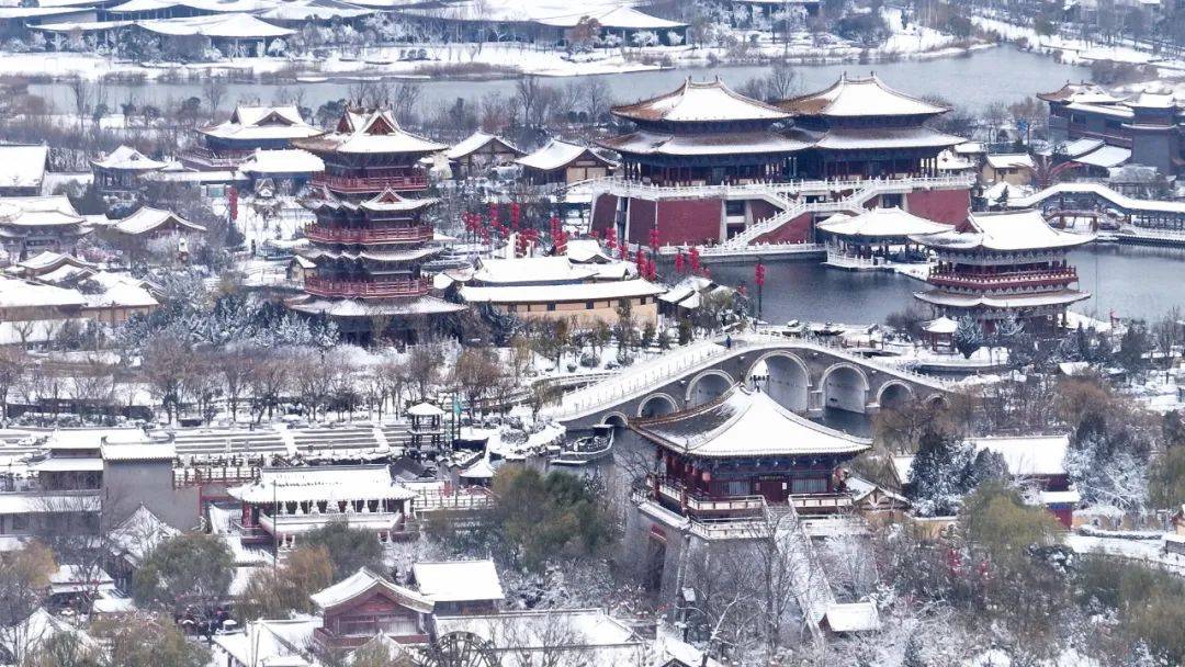 开封雪景图片