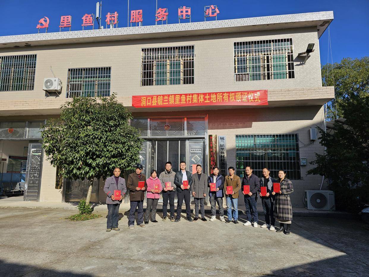 洞口县举行农村集体土地所有权证书首证颁发仪式_毓兰镇_工作_村民