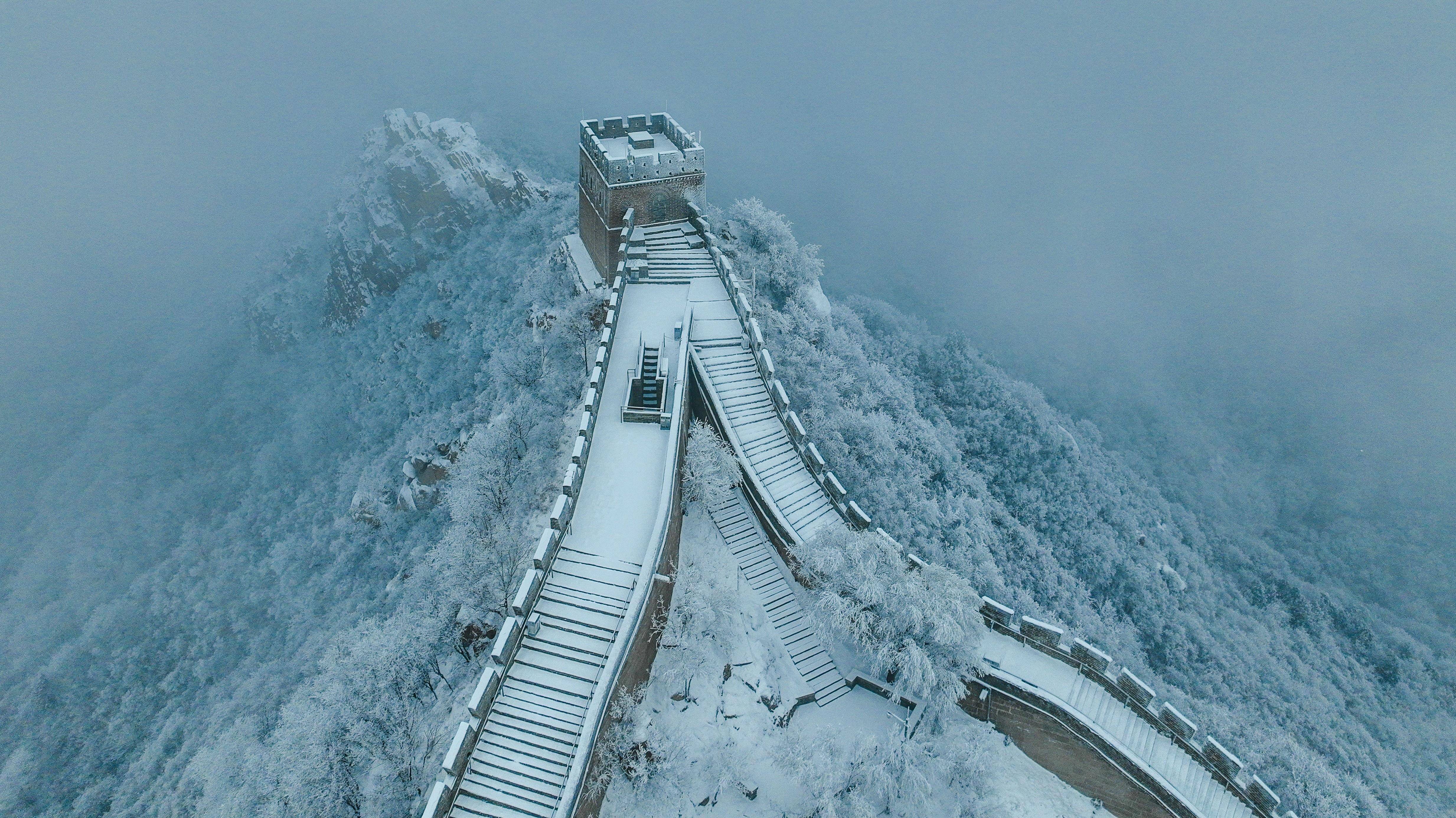 八达岭长城雪后航拍图来了