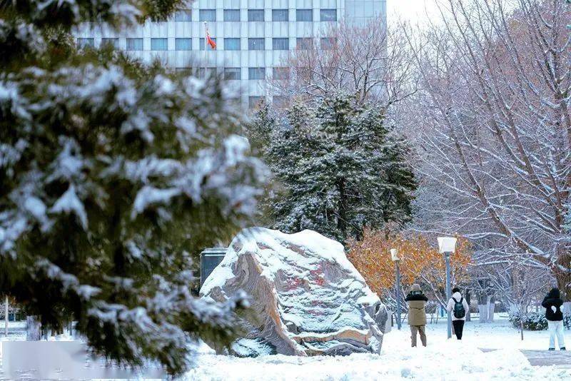 内蒙古民族大学雪景图片