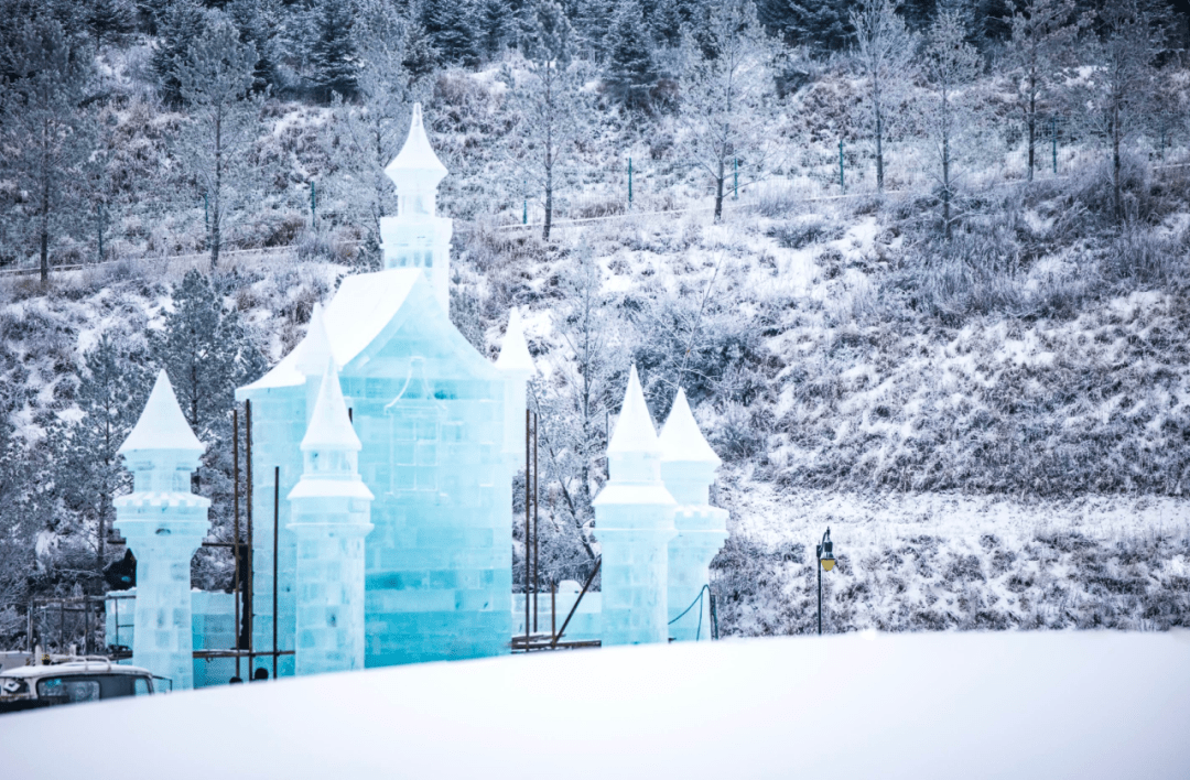 大连城堡酒店雪景图片