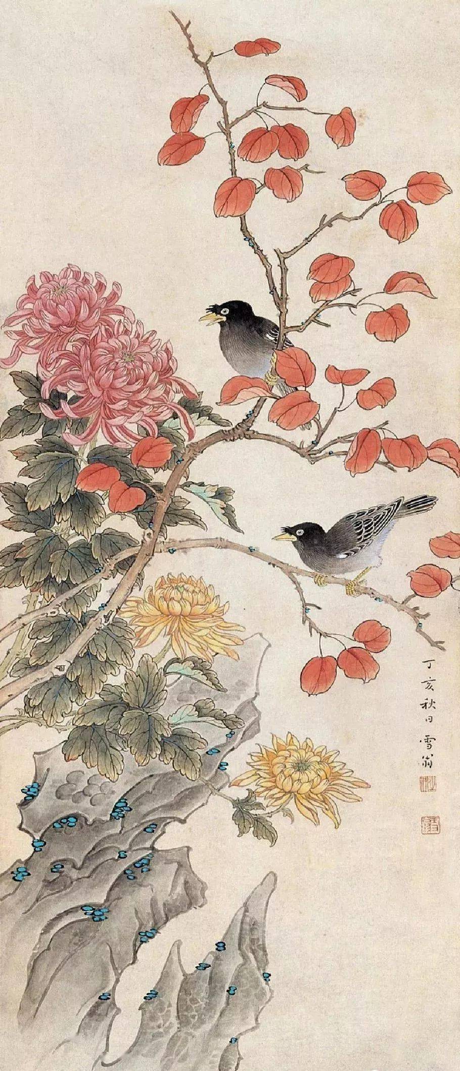 雪翁花鸟，清新典雅！_搜狐网
