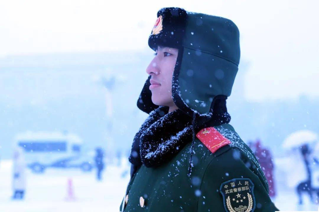 天安门_军人_风雪