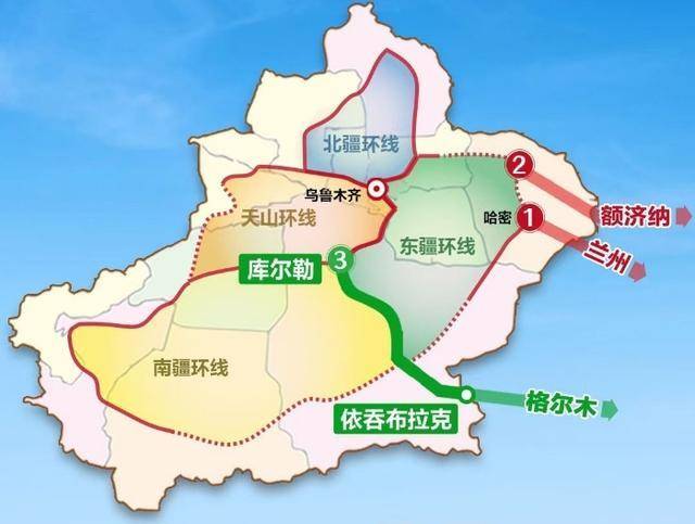 新疆疆内火车路线图图片