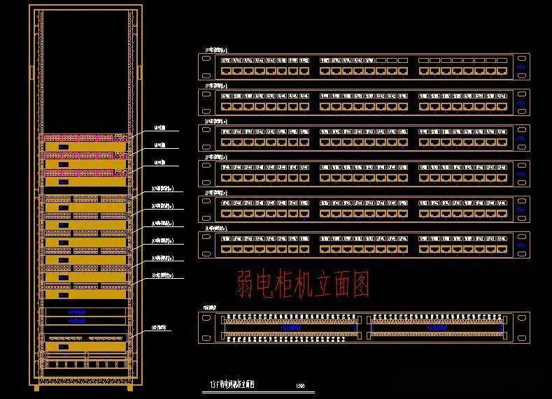 讀者索要機櫃的平面佈置圖,今天我整理了三種格式的,cad\visio\excel