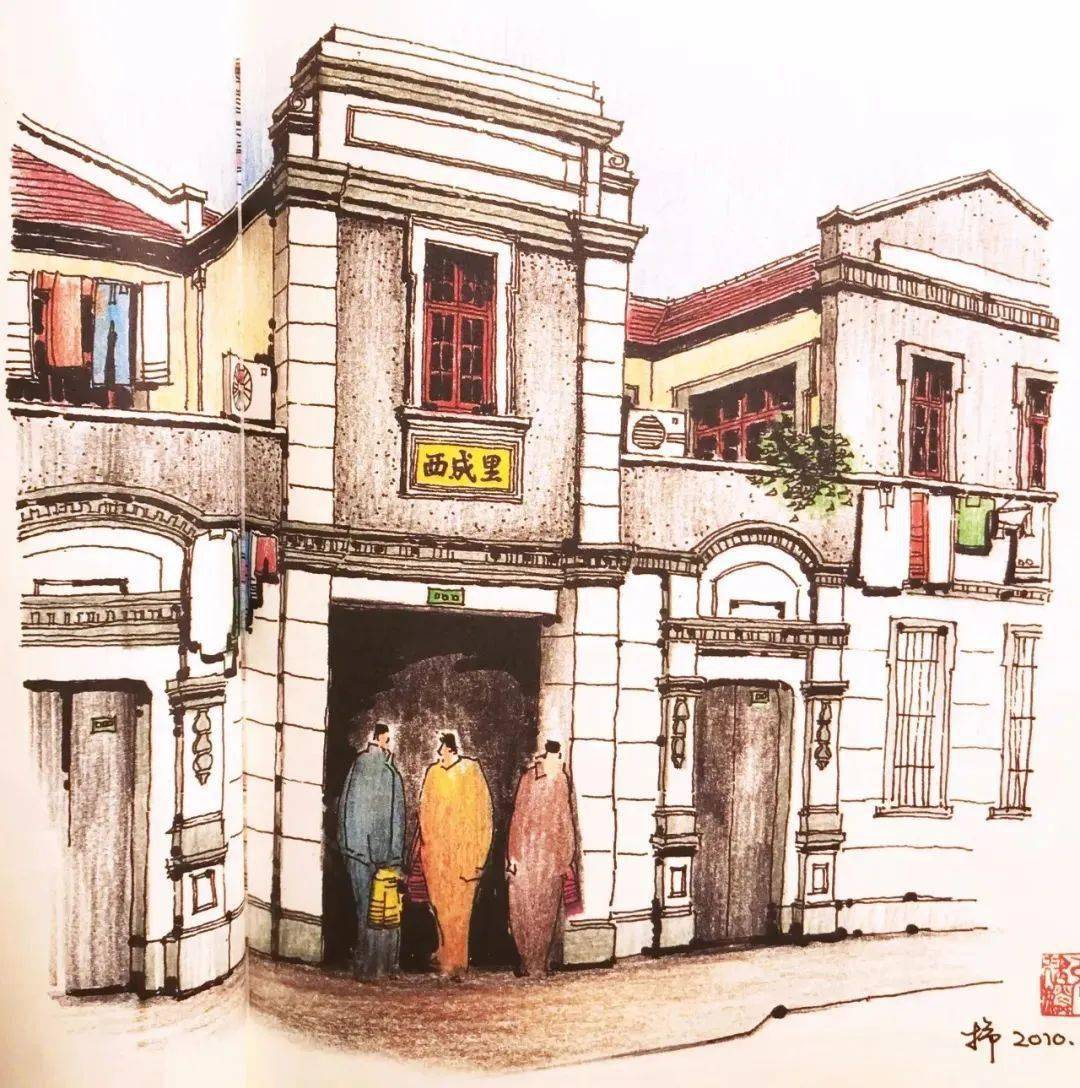 画里的"弄堂口",带你寻找儿时记忆_上海_石库门_南路