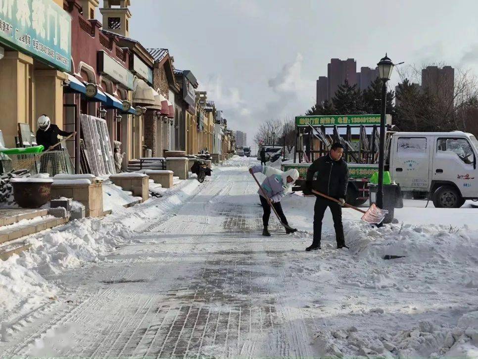 为提高除雪工作效率,道义街道采取多项措施同时行动,为居民打造畅通