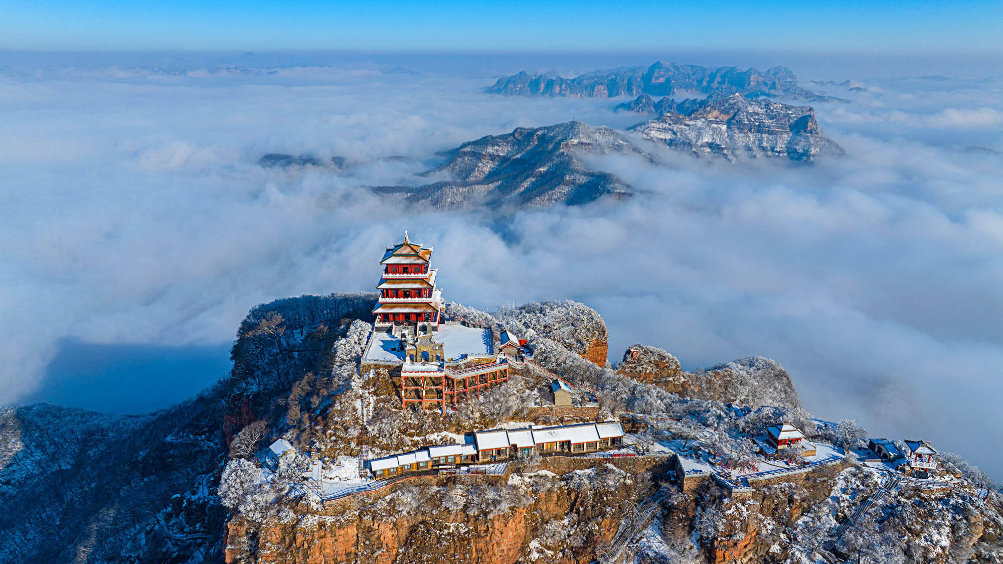 冬雪如画_雪景_黄山风景区_甘肃省