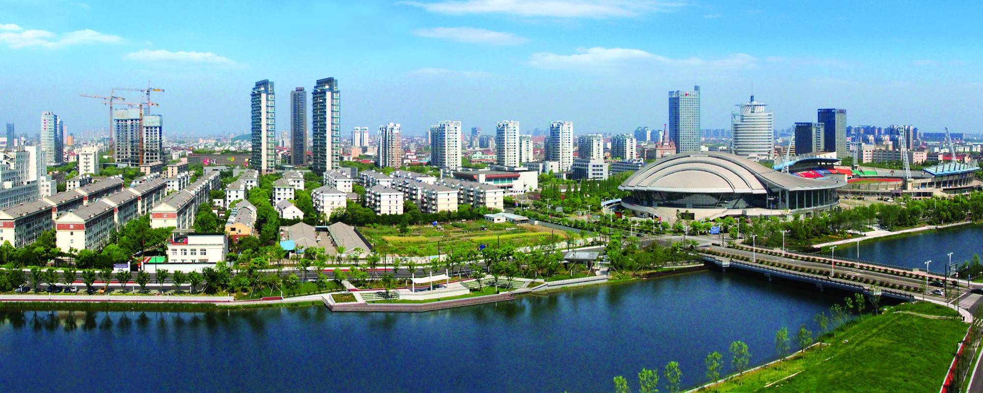 慈溪城市美景(央广网发 慈溪市委宣传部供图)如今,潮塘江畔已成为慈溪