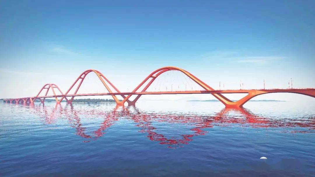 天子山大桥项目起始于江夏区乌龙泉李木匠湾,跨过梁子湖湖汊后,终于