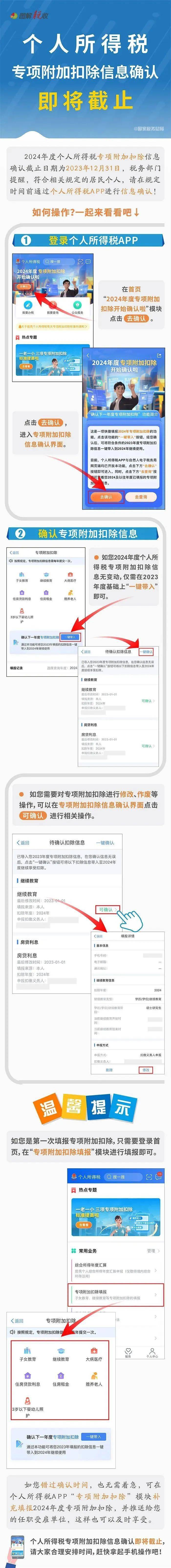 即将截止，关系收入！个税专项附加扣除信息记得及时确认_手机搜狐网