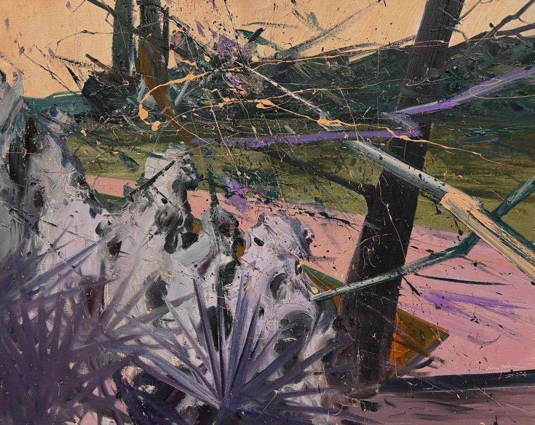 2021年许硕《黄河东流去——峡谷》布面油画60×60cm2023年薛寒冰
